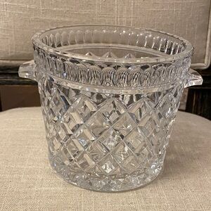 Vintage Crystal Glass Ice Bucket